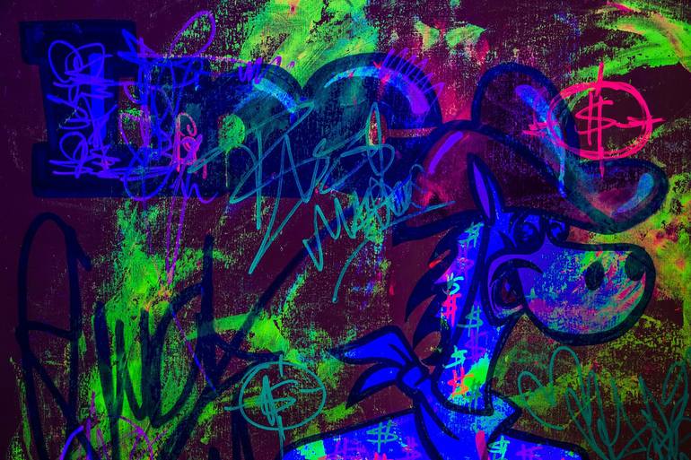 Original Pop Art Cartoon Painting by Carlos Pun