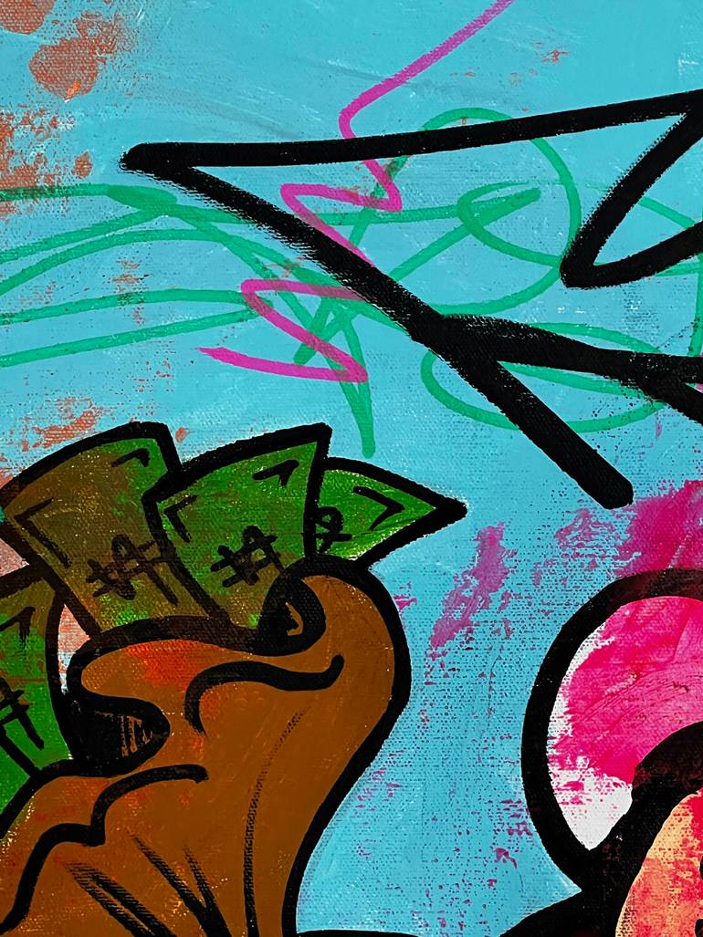 Original Pop Art Cartoon Painting by Carlos Pun