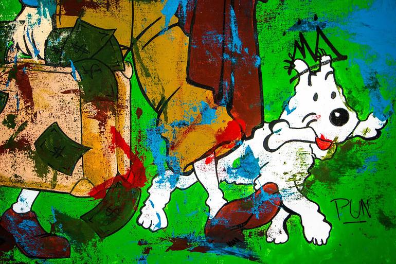 Original Pop Art Cartoon Painting by Carlos Pun