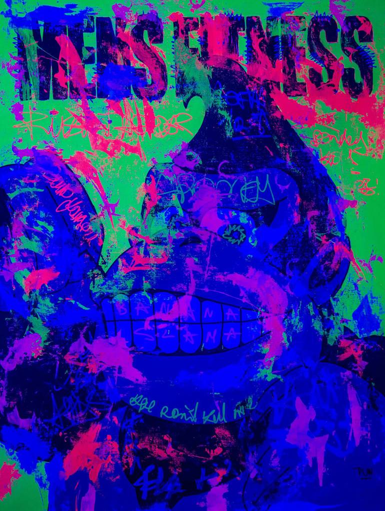Original Pop Art Cartoon Painting by Carlos Pun