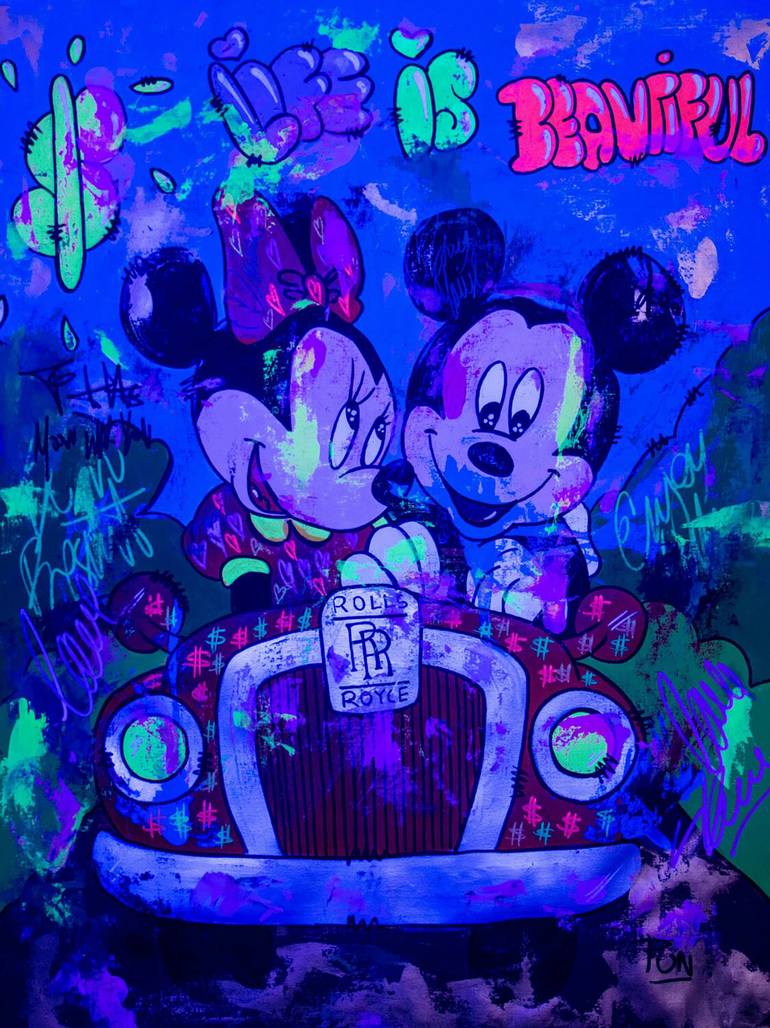 Original Pop Art Cartoon Painting by Carlos Pun