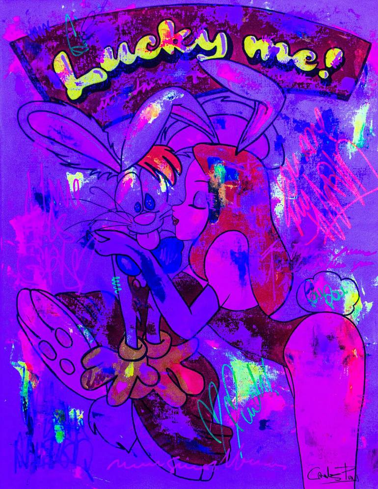 Original Pop Art Cartoon Painting by Carlos Pun