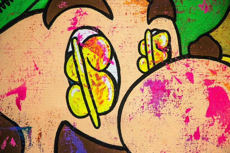 Original Pop Art Cartoon Painting by Carlos Pun