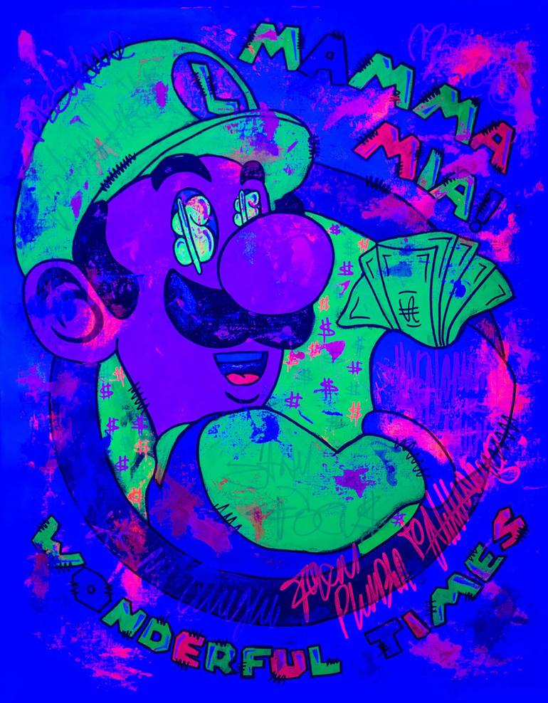 Original Pop Art Cartoon Painting by Carlos Pun
