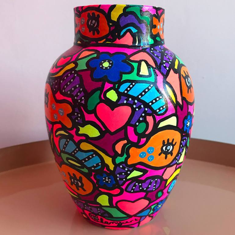 Original Pop Art Fish Sculpture by Clemyart Artiste