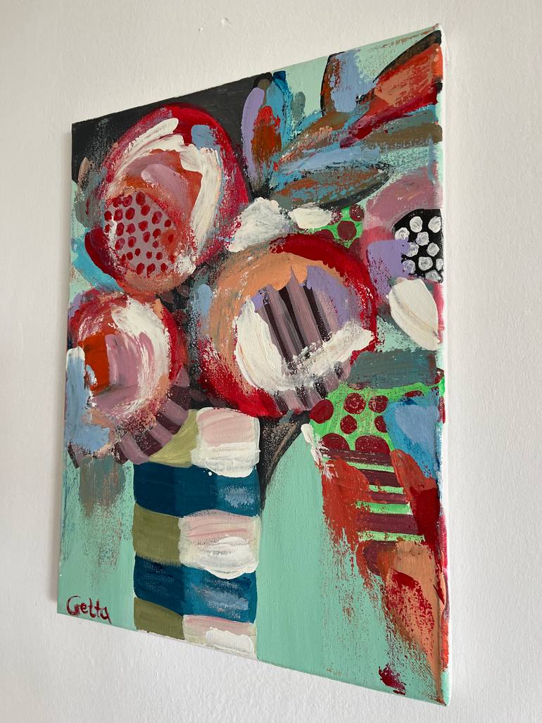 Original Art Deco Abstract Painting by Iuliia Getta