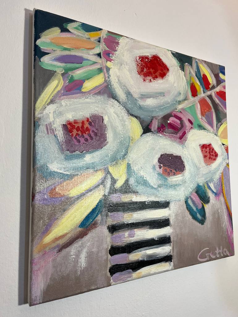 Original Abstract Floral Painting by Iuliia Getta