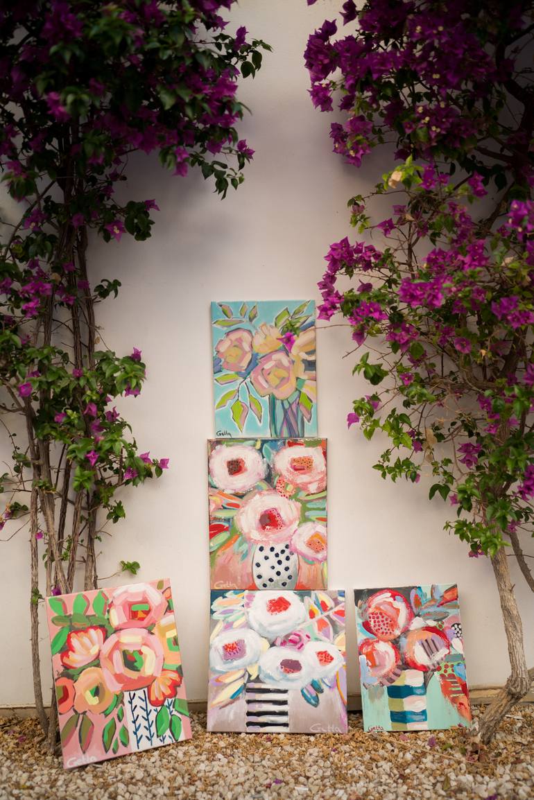 Original Abstract Floral Painting by Iuliia Getta