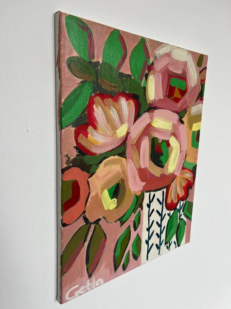 Original Abstract Floral Painting by Iuliia Getta
