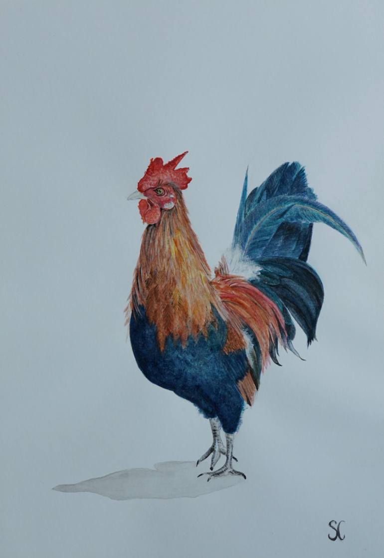 Original Illustration Animal Painting by Sabine Chauvin