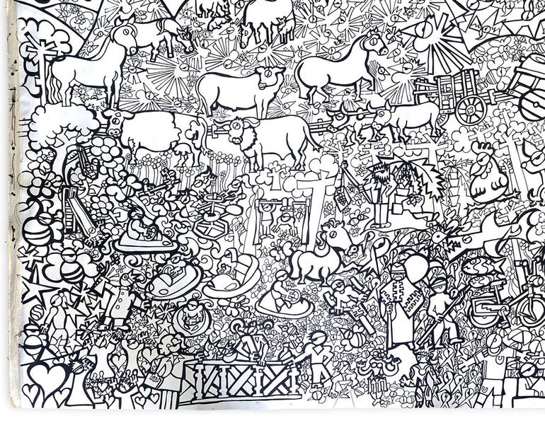 Original Black & White Nature Painting by Andrés García