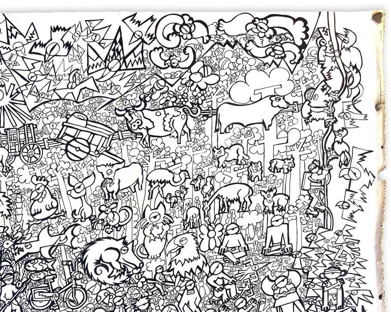 Original Black & White Nature Painting by Andrés García
