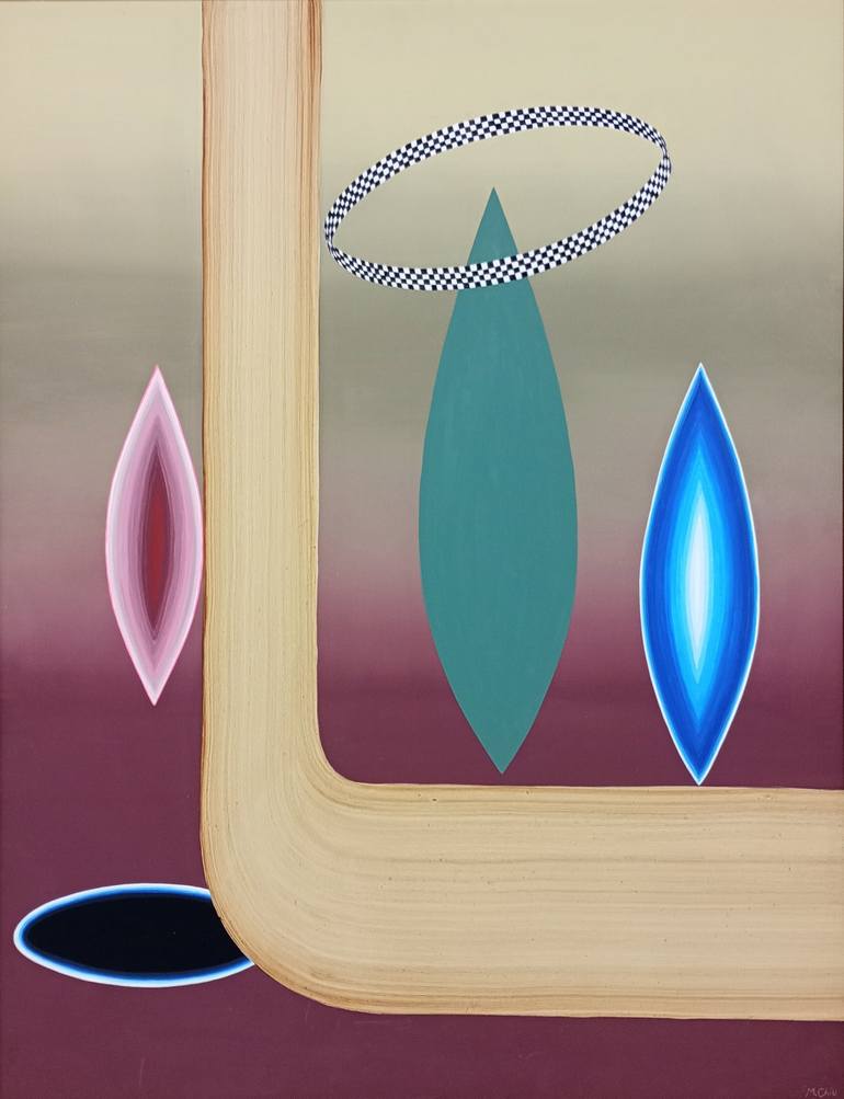 Original Surrealism Abstract Paintings by Maevaughn Chiu