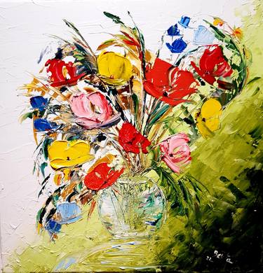 Original Contemporary Floral Paintings by Arleta Berta