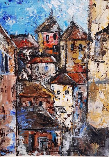 Original Impressionism Architecture Paintings by Arleta Berta