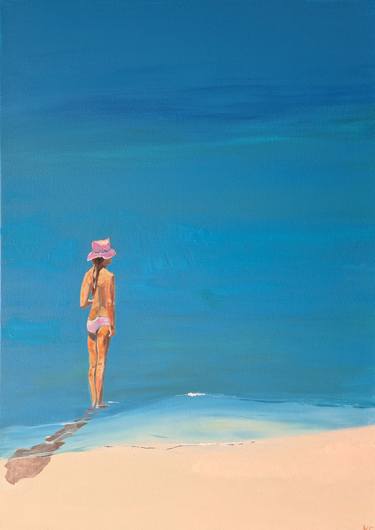 Print of Figurative Beach Paintings by Kathrin Flöge