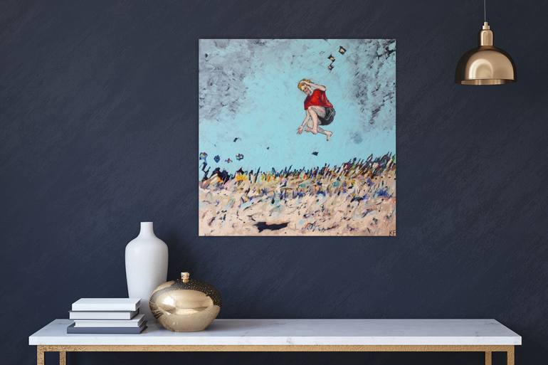 Original Abstract Beach Painting by Kathrin Flöge