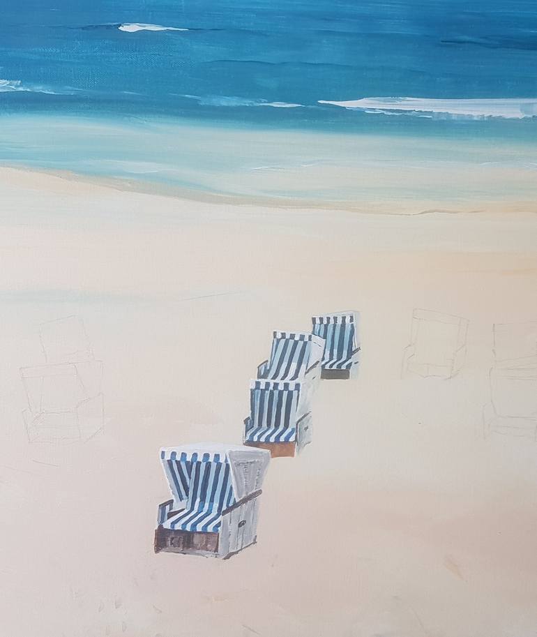 Original Beach Painting by Kathrin Flöge