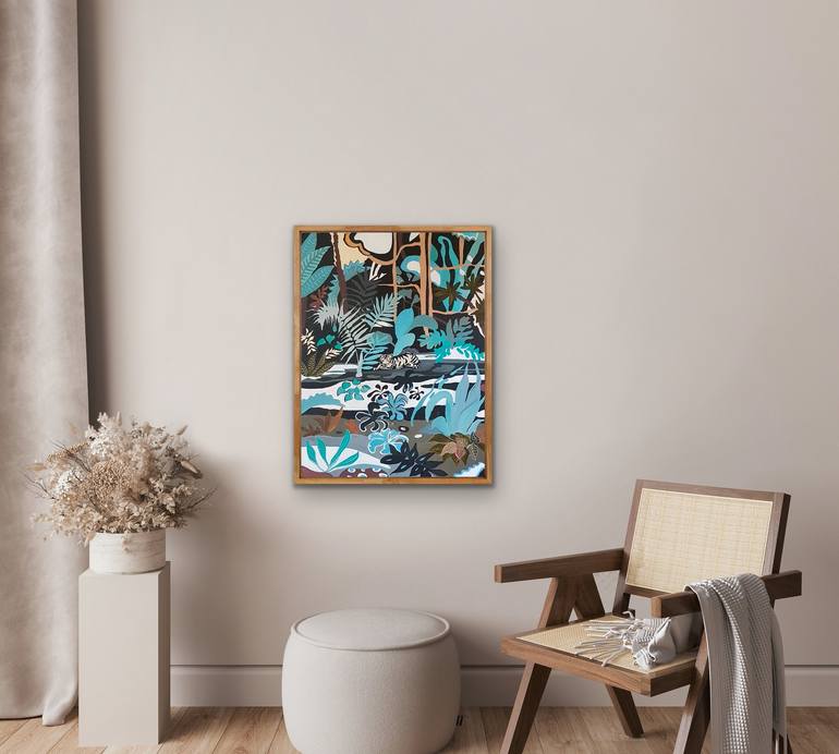 Original Abstract Beach Painting by Kathrin Flöge