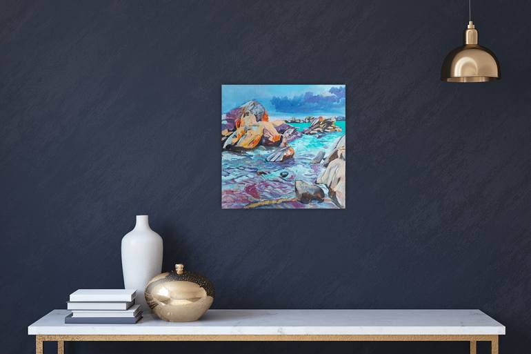Original Expressionism Seascape Painting by Kathrin Flöge
