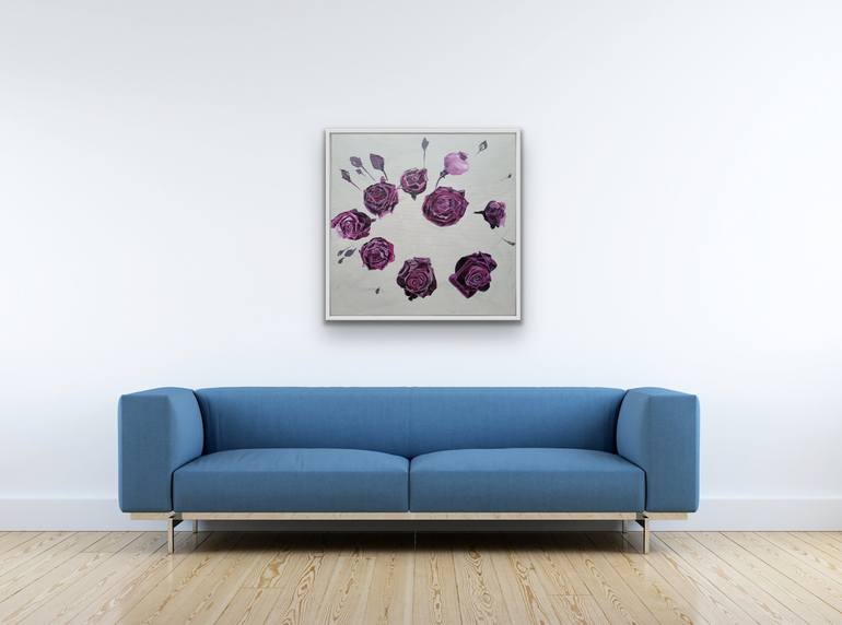 Original Abstract Floral Painting by Kathrin Flöge