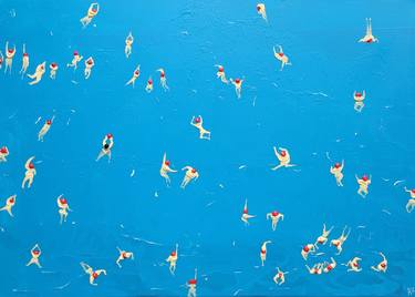 Original Abstract Sports Paintings by Kathrin Flöge
