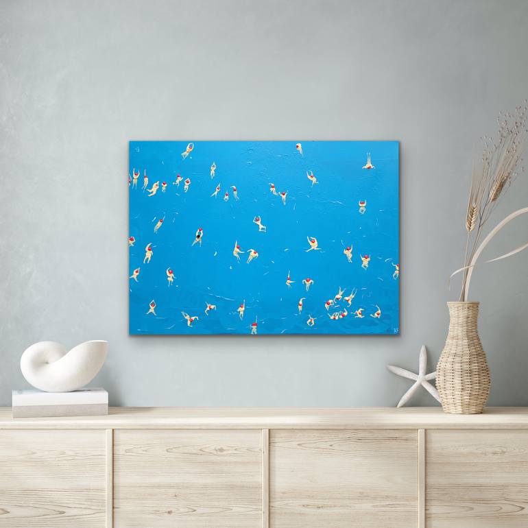 Original Abstract Sports Painting by Kathrin Flöge