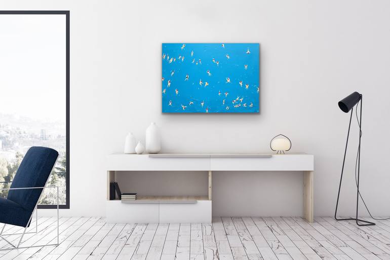 Original Abstract Sports Painting by Kathrin Flöge