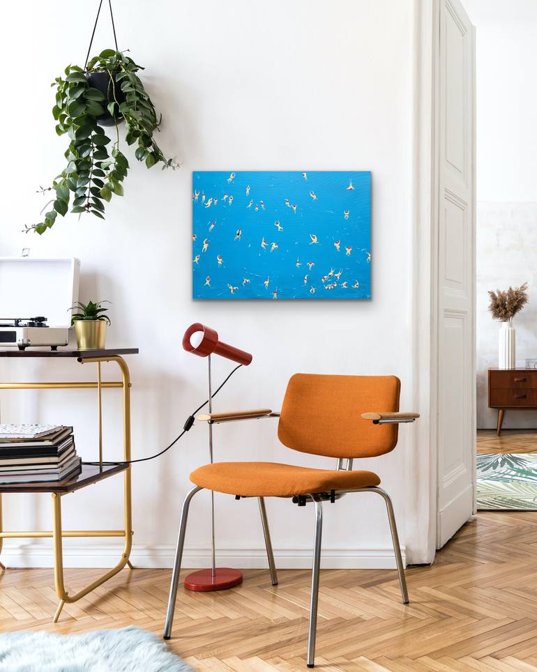 Original Abstract Sports Painting by Kathrin Flöge