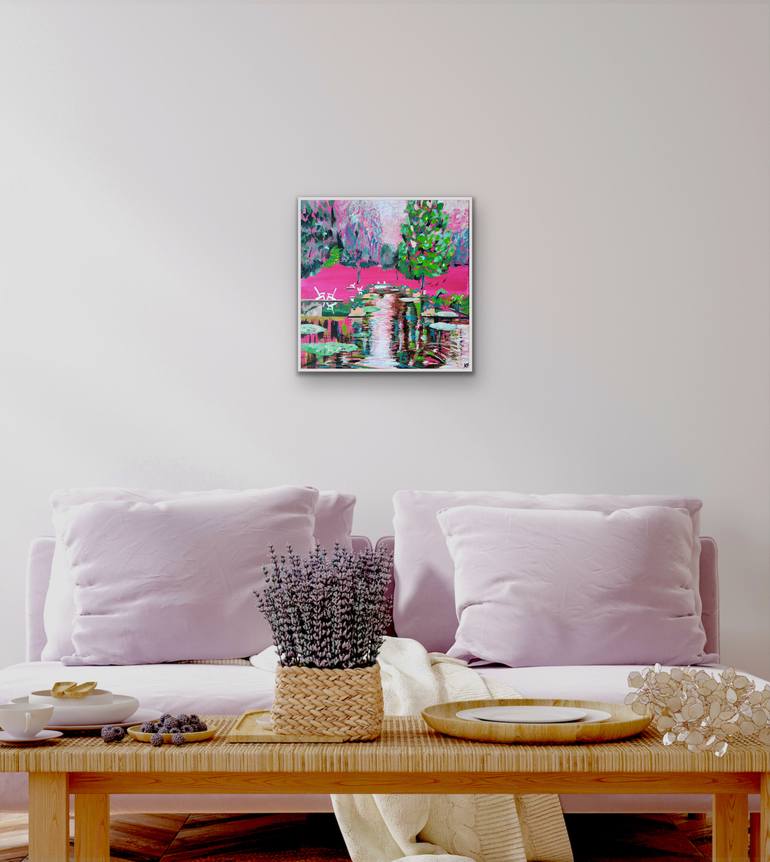 Original Expressionism Garden Painting by Kathrin Flöge