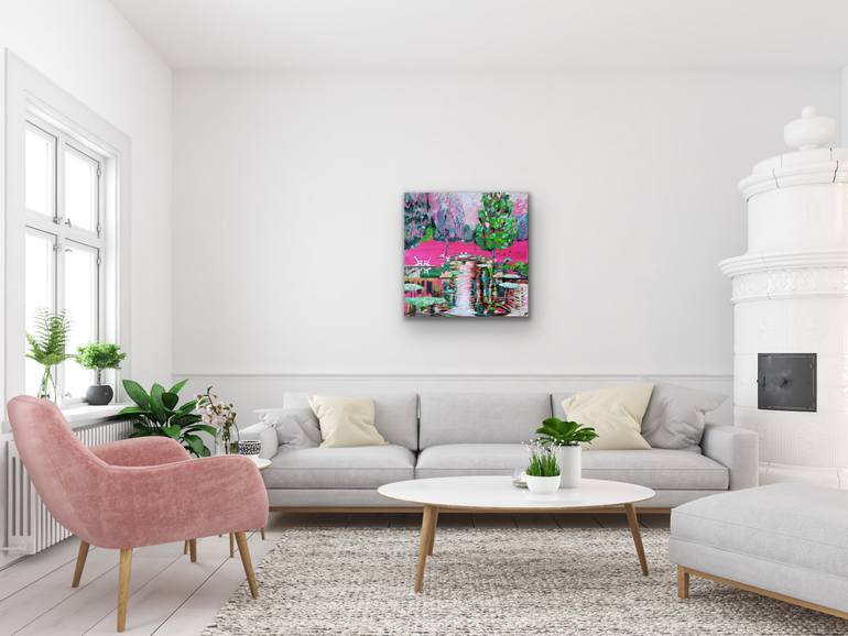 Original Expressionism Garden Painting by Kathrin Flöge