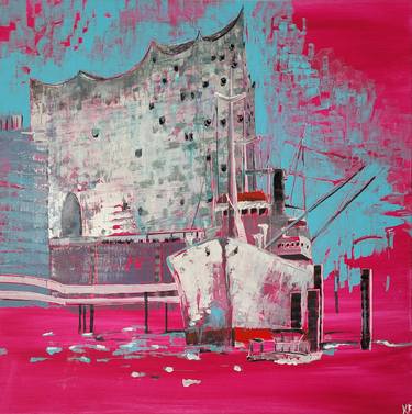 Original Expressionism Cities Paintings by Kathrin Flöge