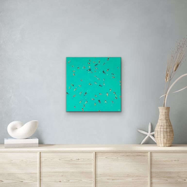 Original Abstract Beach Painting by Kathrin Flöge