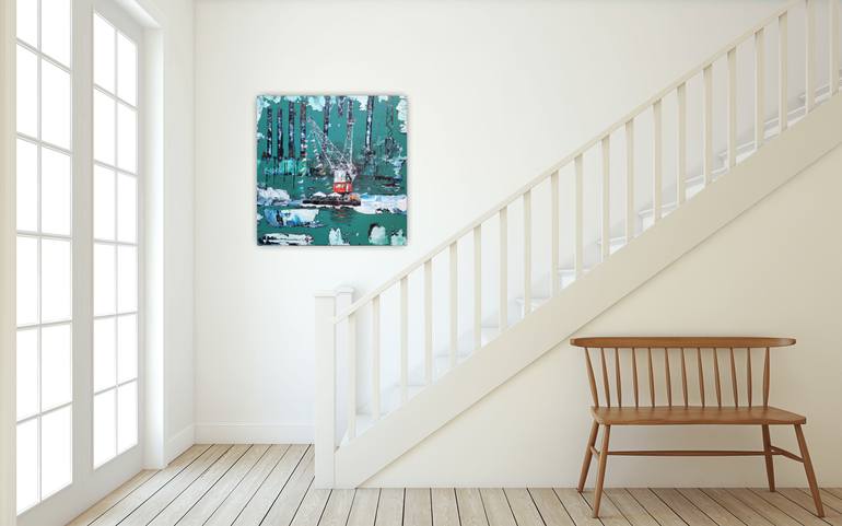 Original Abstract Cartoon Painting by Kathrin Flöge