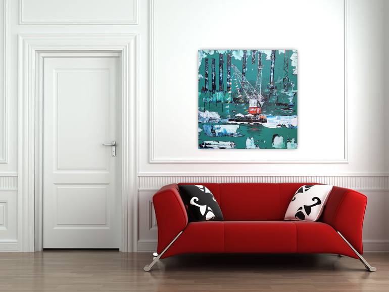 Original Abstract Cartoon Painting by Kathrin Flöge