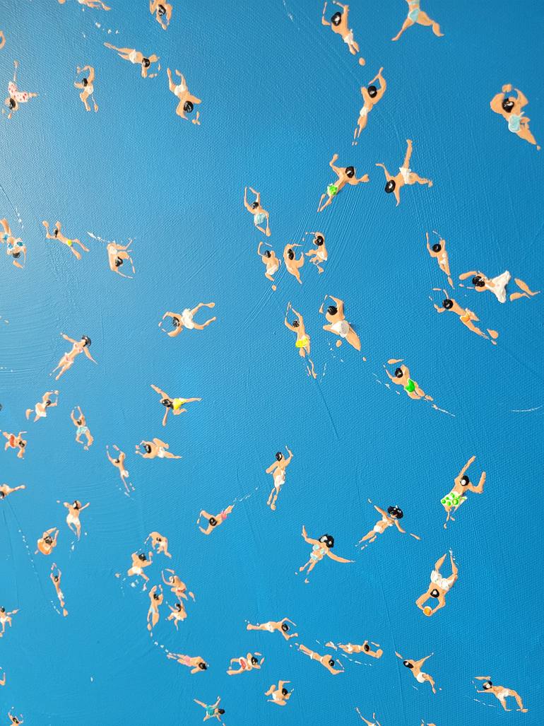 Original Abstract Beach Painting by Kathrin Flöge