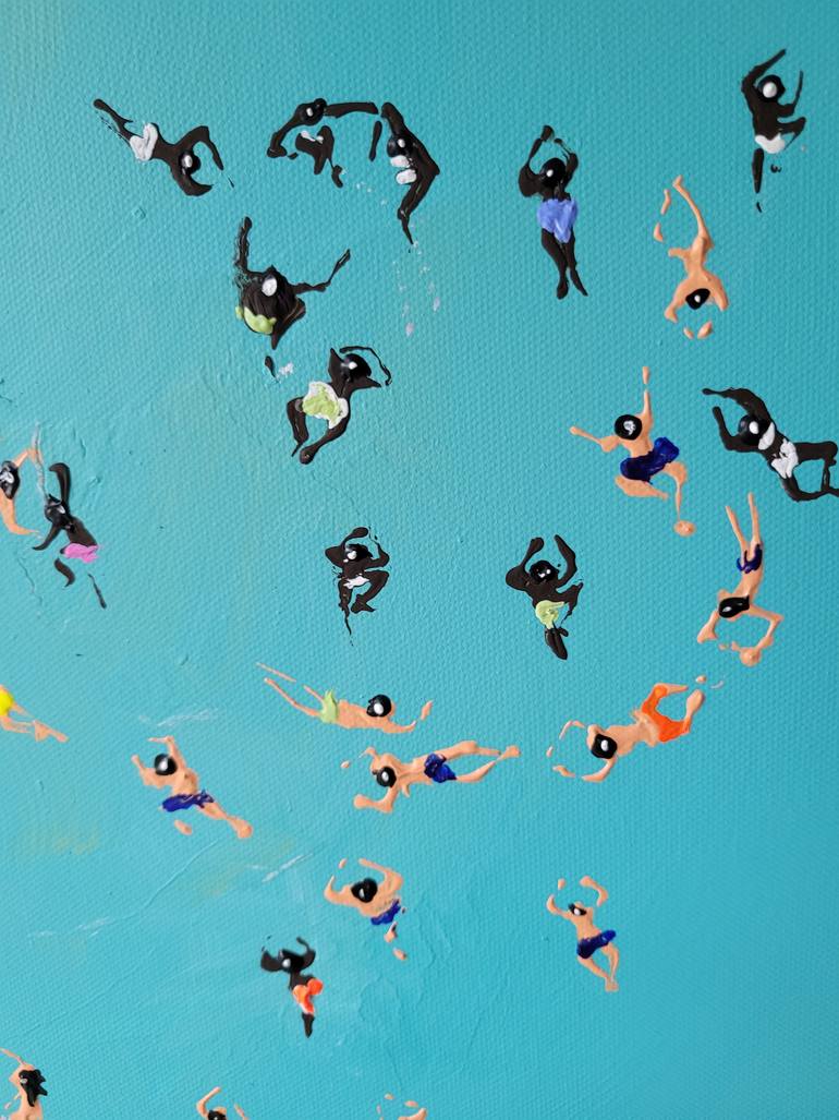 Original Abstract Water Painting by Kathrin Flöge