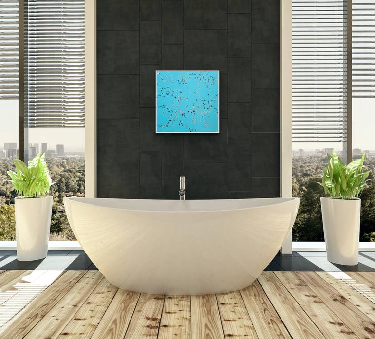 Original Abstract Water Painting by Kathrin Flöge