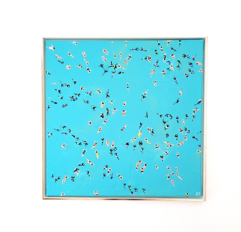 Original Abstract Water Painting by Kathrin Flöge