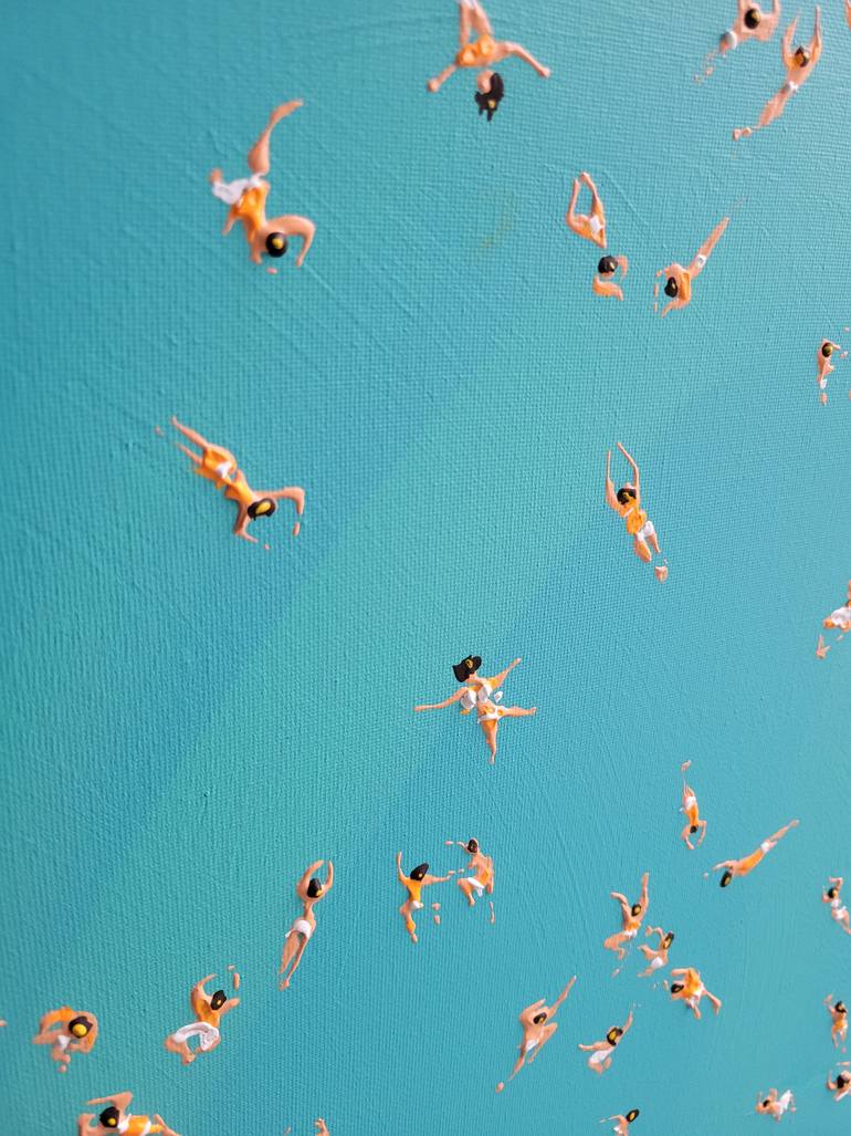 Original Abstract Beach Painting by Kathrin Flöge