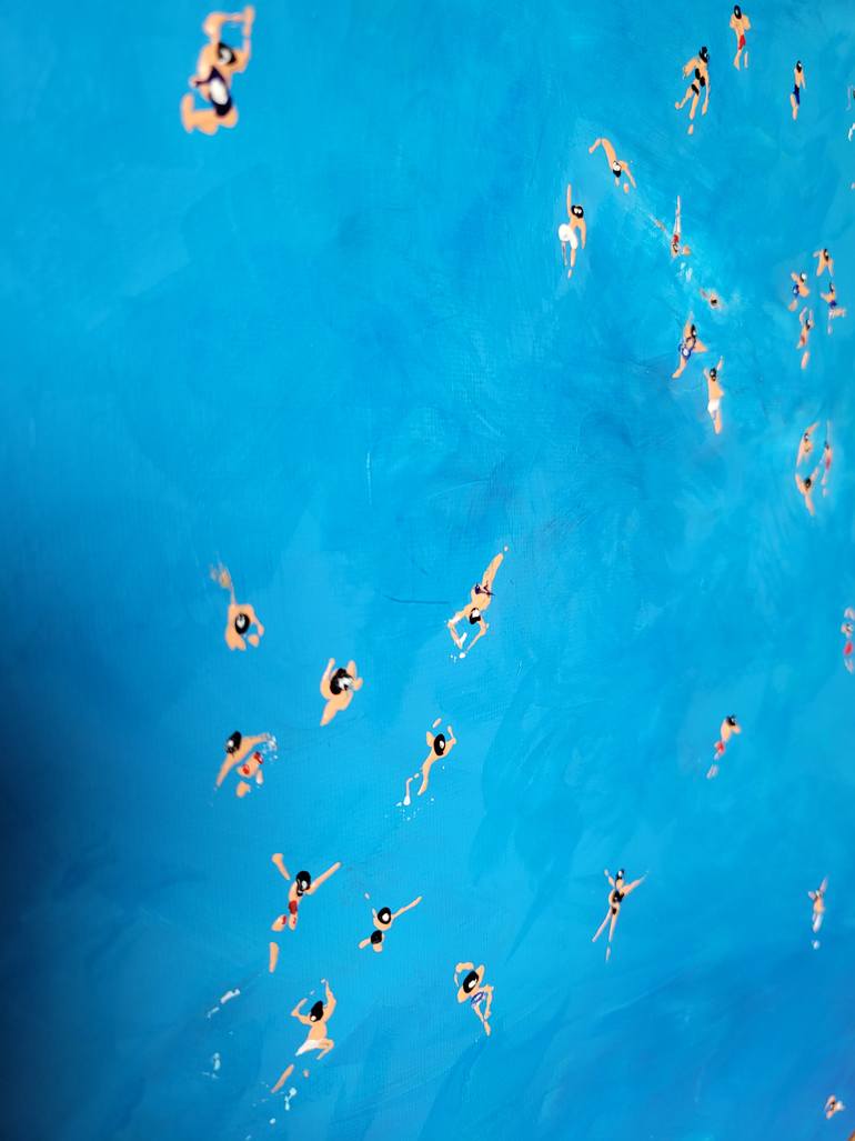 Original Abstract Beach Painting by Kathrin Flöge