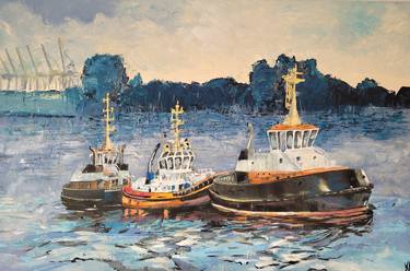 Original Contemporary Boat Painting by Kathrin Flöge