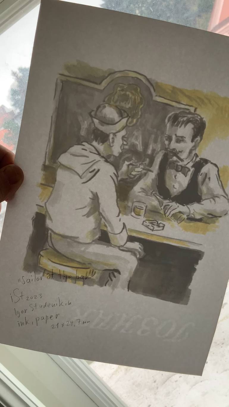 Original Figurative People Drawing by Igor Studenikin Ist