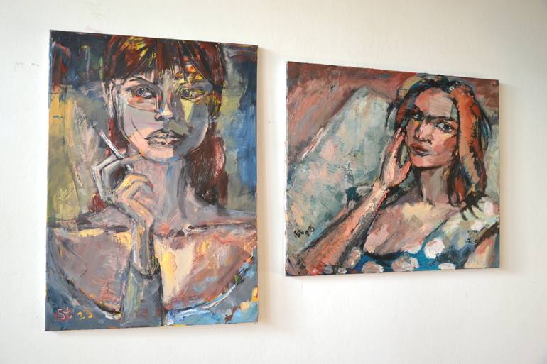 Original Expressionism Women Painting by Igor Studenikin Ist