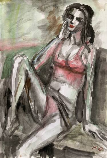 Print of Expressionism Erotic Paintings by Igor Studenikin