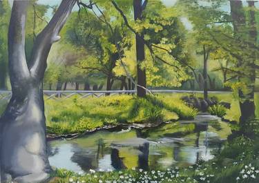 Original Realism Landscape Paintings by Maryam Adeel Munir