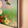 2 in wood floating frame, painted in white gloss