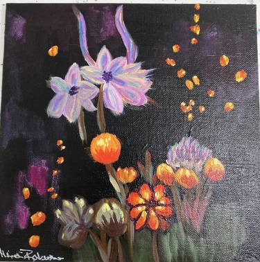 Original Abstract Expressionism Botanic Paintings by Heidi Robertson