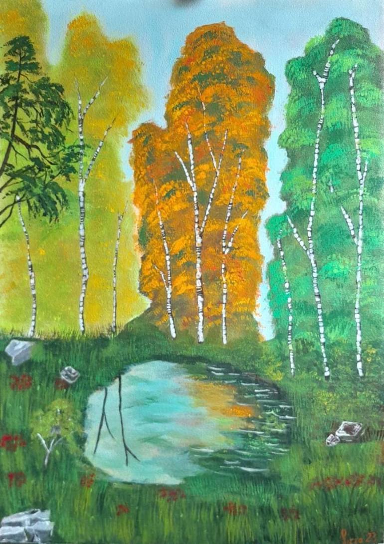 Original Landscape Painting by Fizza Alwani