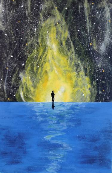 Original Surrealism Outer Space Paintings by Irena Art